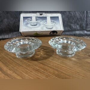Vintage Scott's Tall Candle Holders  (3 in‎ 1) Set of 2 Glass